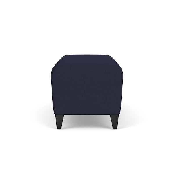 Siena Lounge Reception Loveseat Bench, Black, OH Navy Upholstery